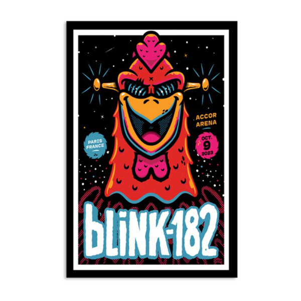 Blink-182 Event Accor Arena Paris France Oct 9 2023 Poster