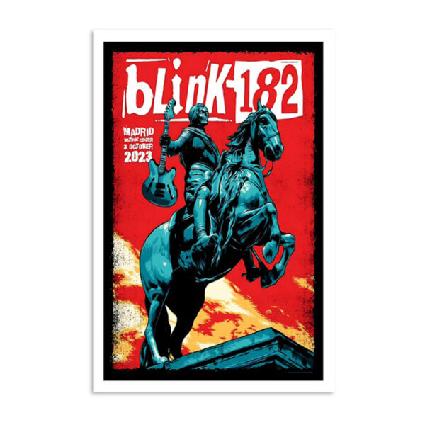 Blink-182 October 3 2023 Wizink Center Madrid Tour Poster