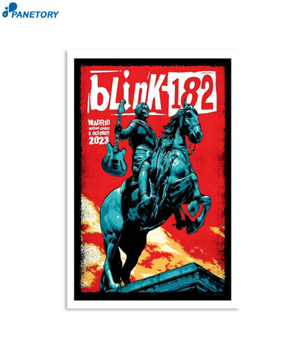 Blink-182 October 3 2023 Wizink Center Madrid Tour Poster