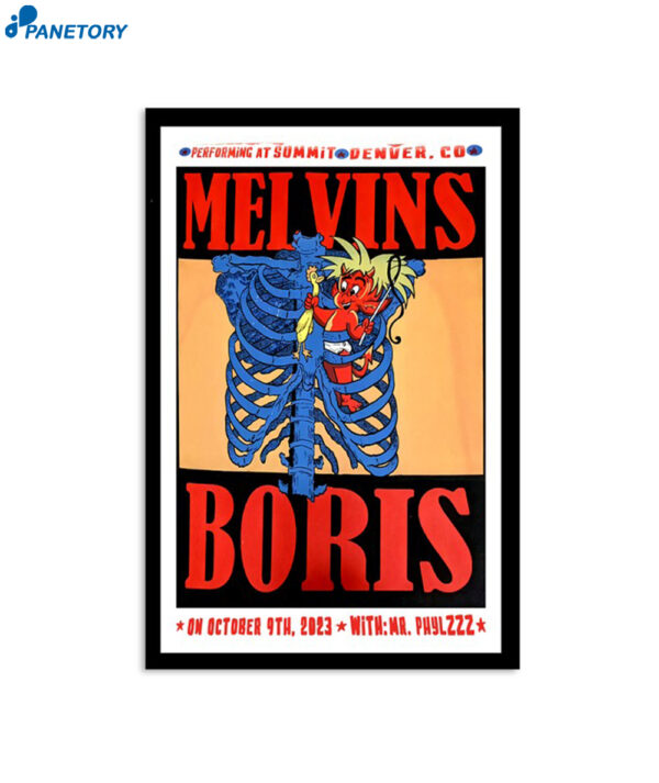 Boris And Melvins Tour Oct 09 2023 Denver Co Poster