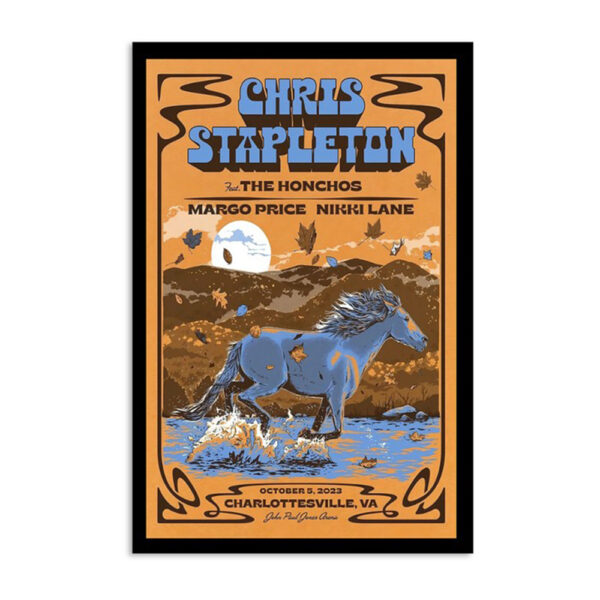 Chris Stapleton Concert Tour John Paul Jones Arena Oct 5th 2023 Poster