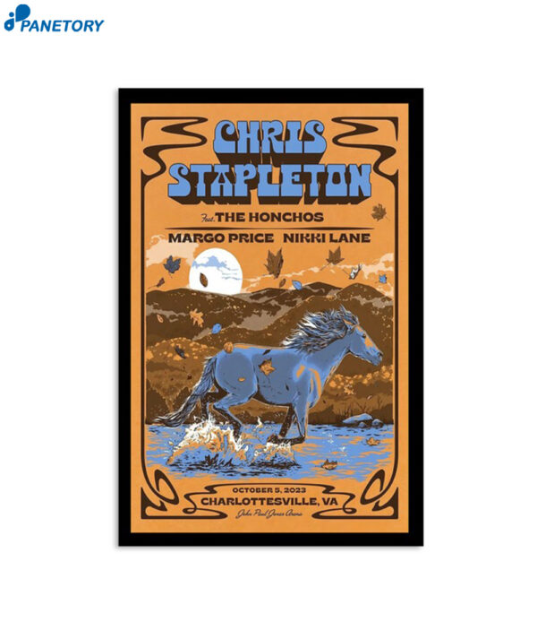 Chris Stapleton Concert Tour John Paul Jones Arena Oct 5Th 2023 Poster