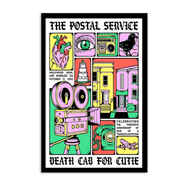 Death Cab For Cutie Oct 17 2023 Hollywood Bowl Los Angeles Poster