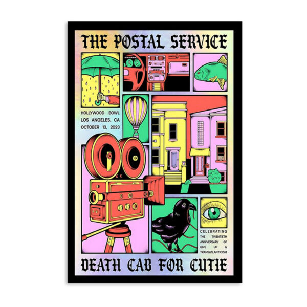 Death Cab For Cutie Oct 2023 Hollywood Bowl Los Angeles Ca Poster