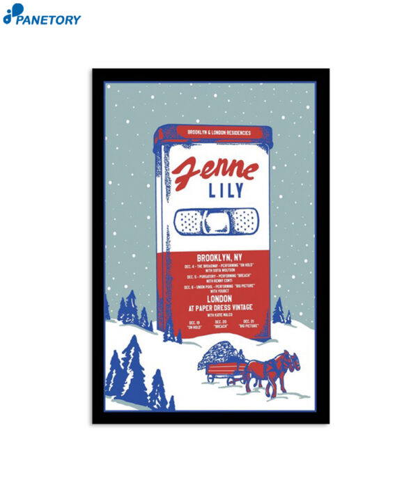 Fenne Lily Concert Brooklyn Ny December 2023 Poster