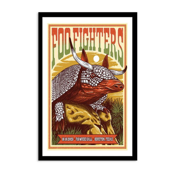 Foo Fighters 713 Music Hall Houston Tx October 10 2023 Poster