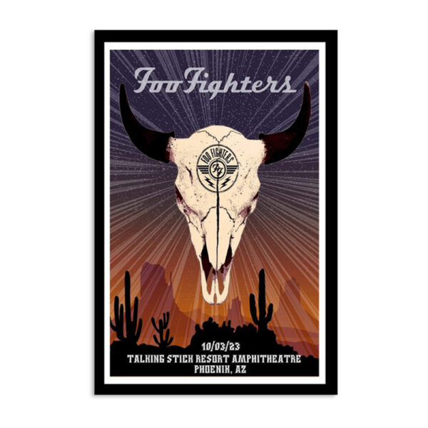 Foo Fighters Talking Stick Resort Amphitheatre Phoenix Az Oct 3 2023 Poster