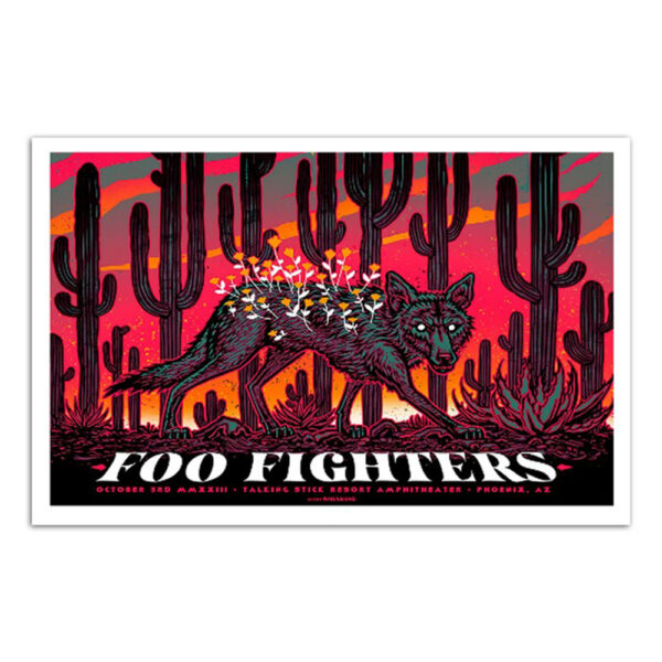 Foo Fighters Tour 2023 Talking Stick Resort Amphitheatre Oct 3 Poster