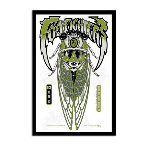 Foo Fighters Tour Acl Live Austin Tx October 12 2023 Poster