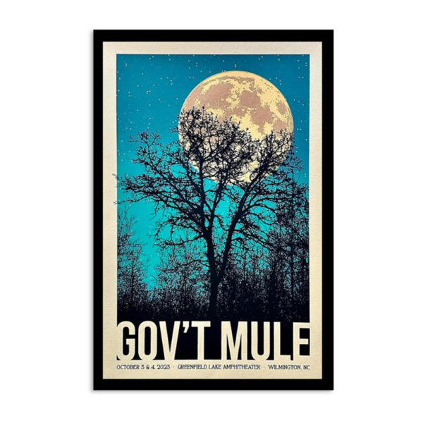 Gov't Mule Tour Greenfield Lake Amphitheater Oct 3 2023 Poster