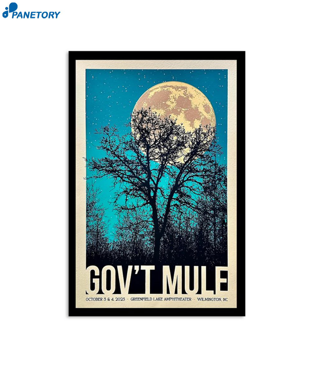 Gov'T Mule Tour Greenfield Lake Amphitheater Oct 3 2023 Poster