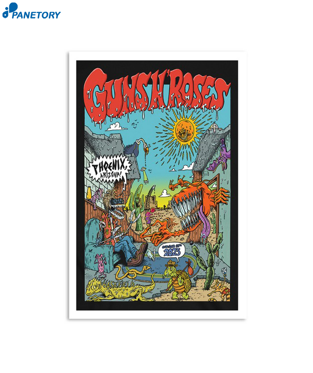 Guns N' Roses Chase Field Phoenix Az October 11 2023 Poster