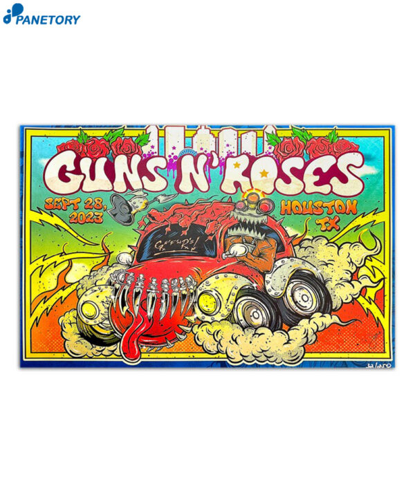 Guns N' Roses Houston Tx September 28 2023 Poster