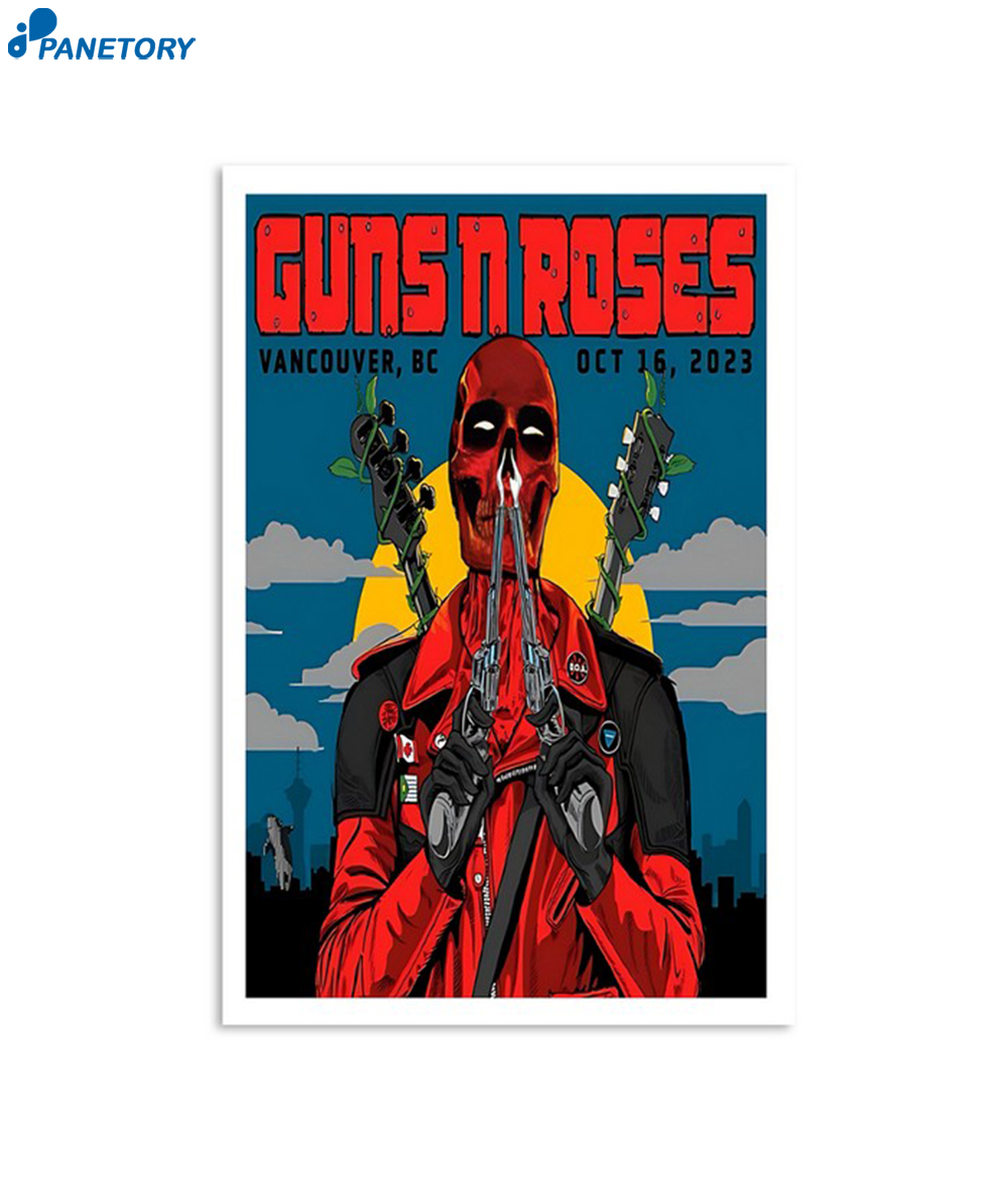 Guns N' Roses Oct 16 2023 Bc Place Stadium Vancouver Ca Poster