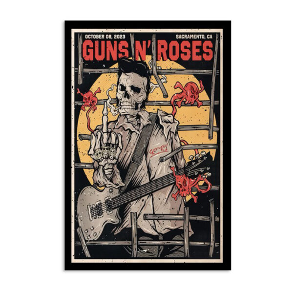 Guns N' Roses Show Discovery Park Sacramento Ca Oct 8 2023 Poster