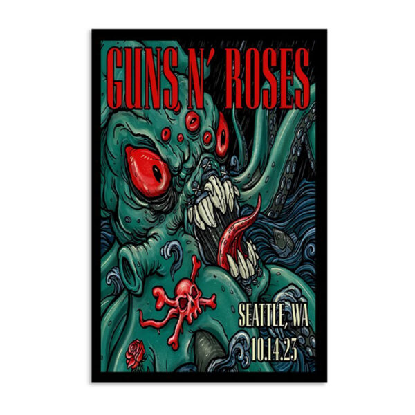 Guns N' Roses At City Climate Pledge Arena October 14 2023 Poster
