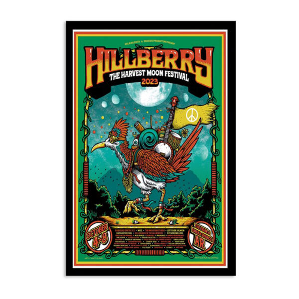 Hillberry Music Festival The Farm At Eureka Springs Ar Oct 2 2023 Poster