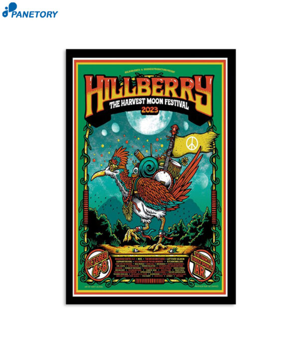 Hillberry Music Festival The Farm At Eureka Springs Ar Oct 2 2023 Poster