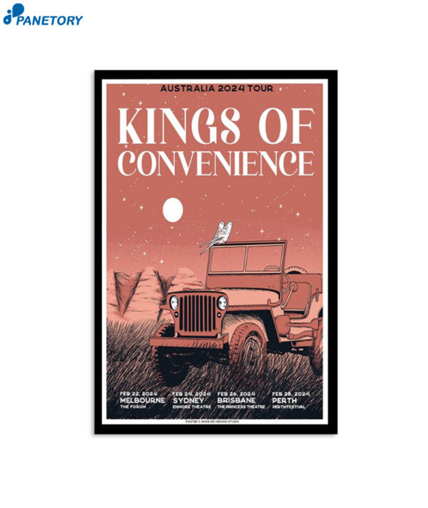 Kings Of Convenience Feb 26 2024 The Princess Theatre Brisbane Poster