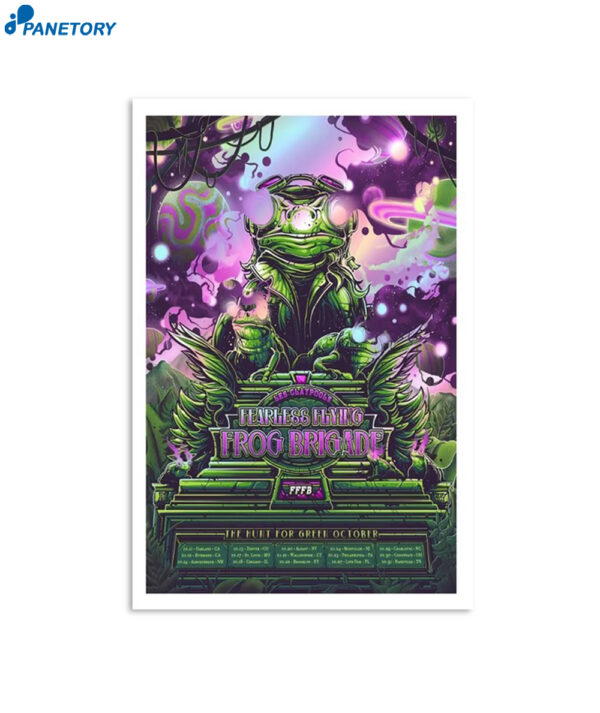 Les Claypool'S Fearless Flying Frog Brigade The Hunt For Green Tour October 2023 Poster