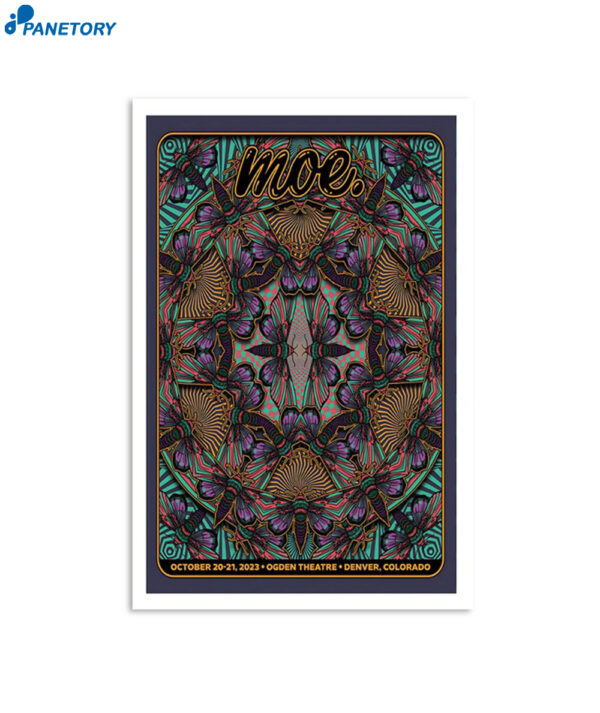 Moe. Oct 20 2023 Ogden Theatre Denver Co Poster