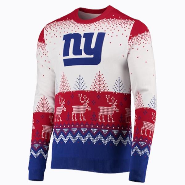 New York Giants Big White Logo Knit Ugly Christmas Sweater