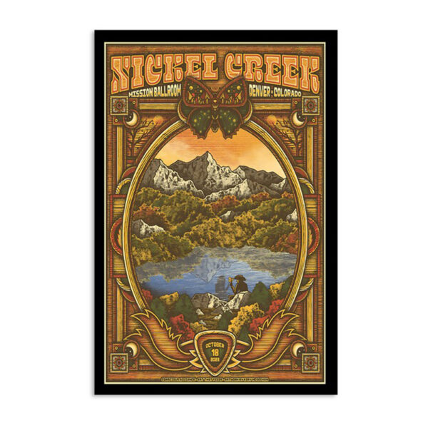 Nickel Creek Denver Mission Ballroom Oct 18 2023 Poster