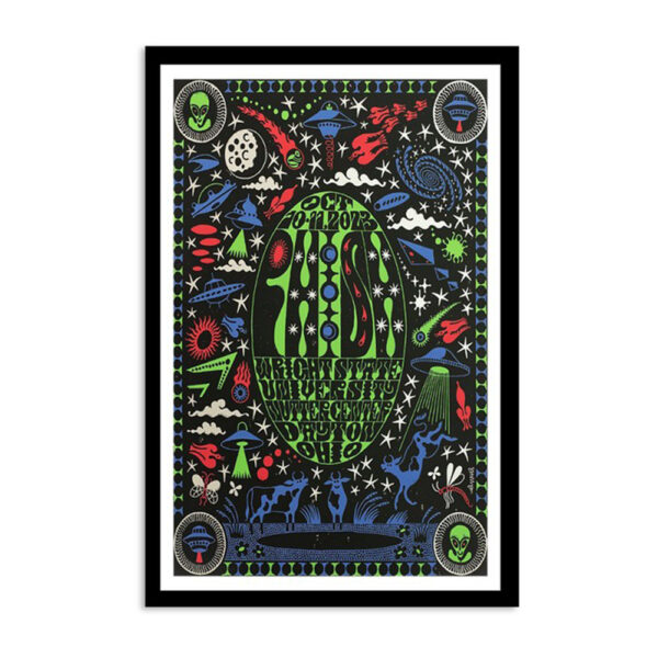 Phish Fall Tour 2023 Nutter Center Wright State University Poster