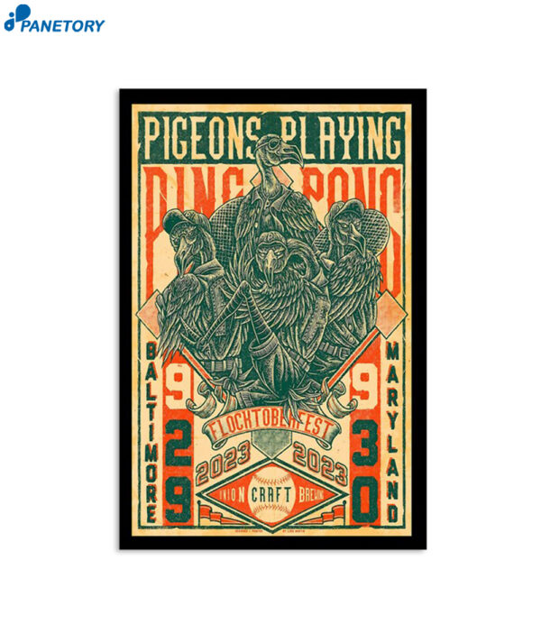 Pigeons Playing Ping Pong Union Craft Brewing September 29 2023 Poster