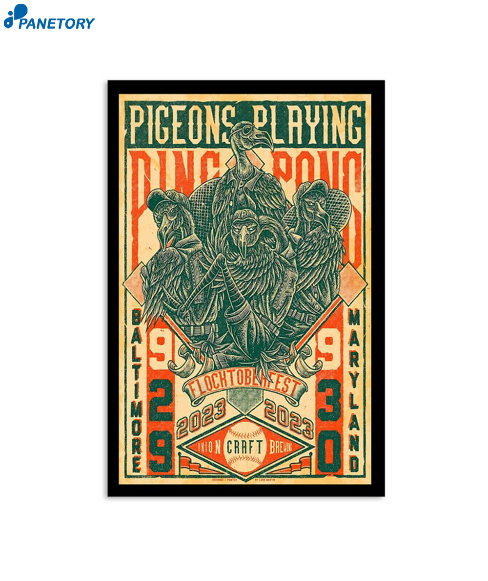 Pigeons Playing Ping Pong Union Craft Brewing September 29 2023 Poster