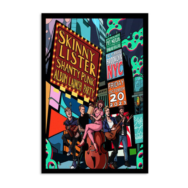 Skinny Lister Brooklyn Nyc Oct 20 2023 Poster