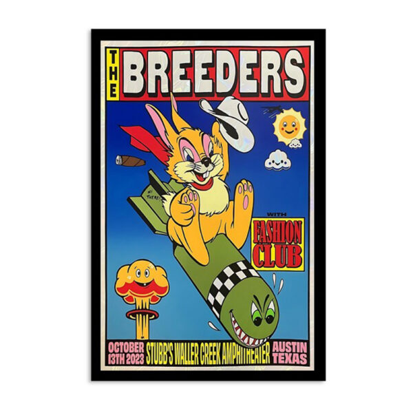 The Breeders Tour Stubb's Waller Creek Amphitheater Oct 13 2023 Poster