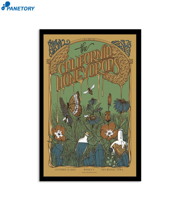The California Honeydrops October 12 2023 Wooly'S Des Moines Ia Poster