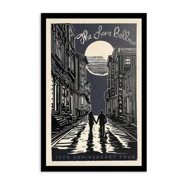 The Lone Bellow 10th Anniversary Tour 2023 Poster