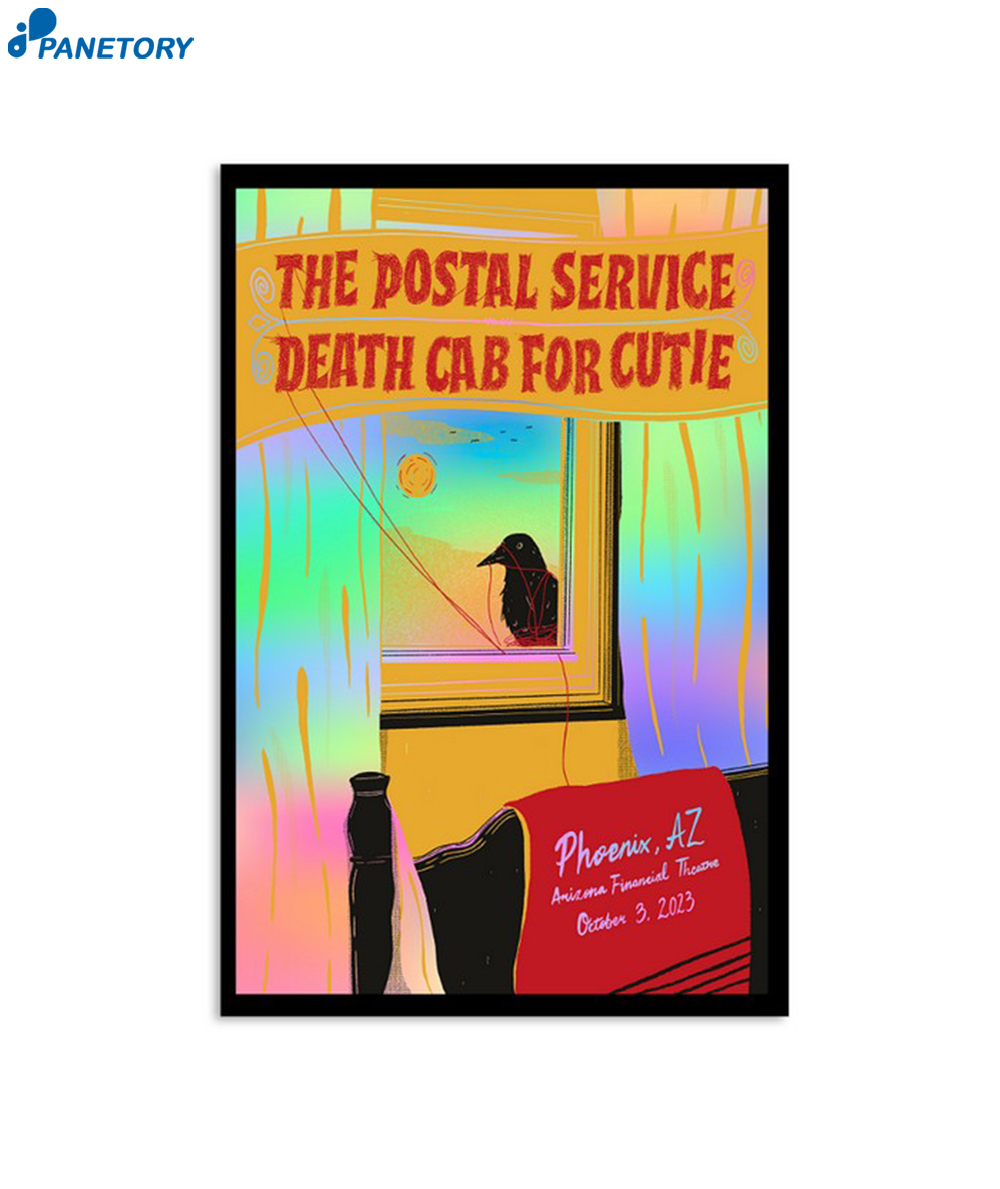 The Postal Service &Amp; Death Cab For Cutie Show Phoenix Az Oct 3 2023 Poster 2 The Postal Service & Death Cab For Cutie Show Phoenix Az Oct 3 2023 Poster