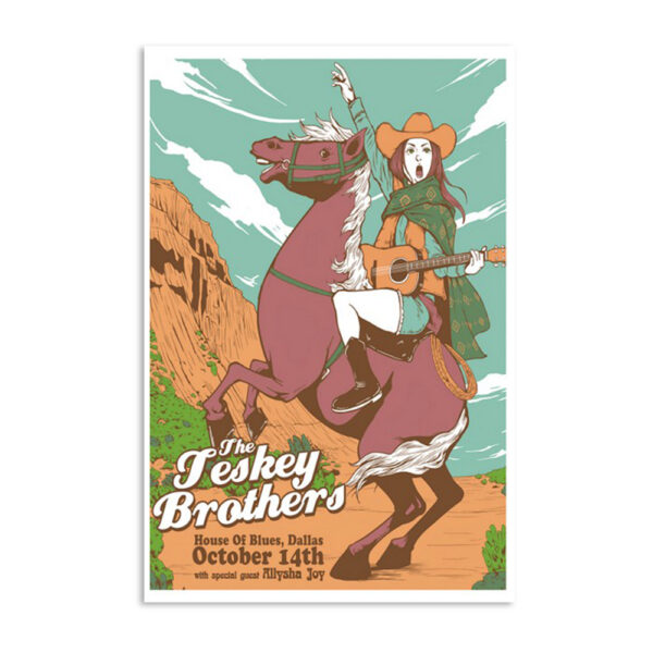 The Teskey Brothers Dallas Tx House Of Blues October 14 2023 Poster