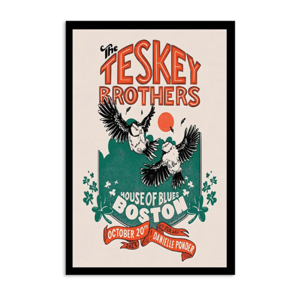 The Teskey Brothers Oct 20 2023 House Of Blues Boston Ma Poster