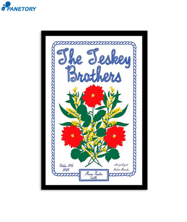 The Teskey Brothers Oct 27 2023 The Moore Theatre Seattle Wa Poster