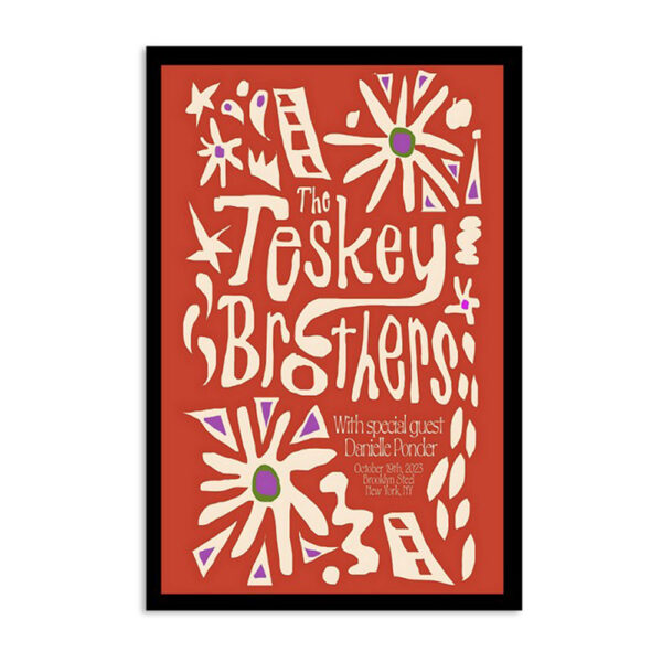 The Teskey Brothers Tour At Brooklyn Steel October 19 2023 Poster