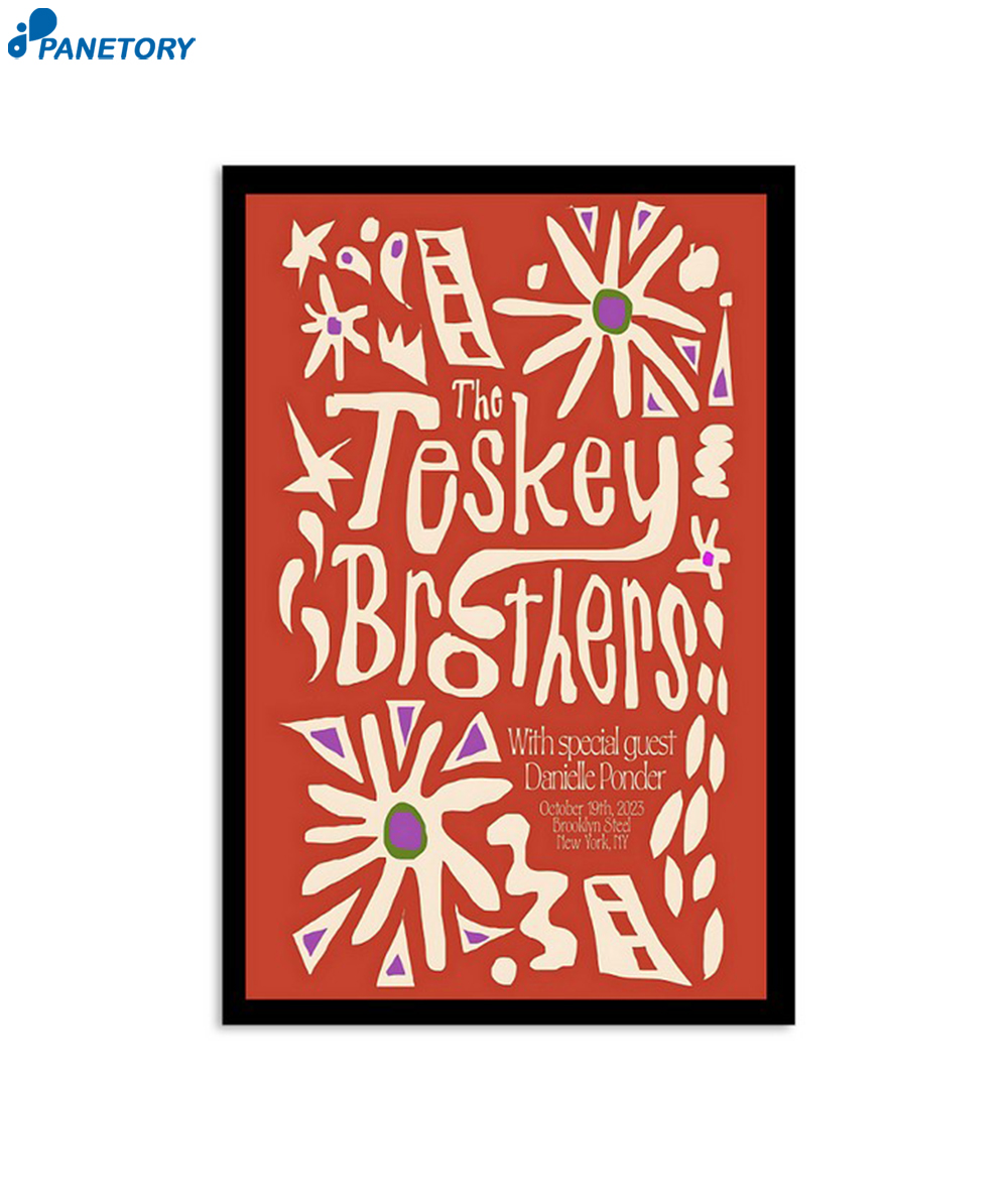 The Teskey Brothers Tour At Brooklyn Steel October 19 2023 Poster