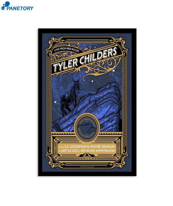 Tyler Childers Shuttle To Red Rocks September 28 2023 Poster
