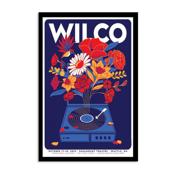 Wilco October 17 2023 Paramount Theatre Seattle Wa Poster