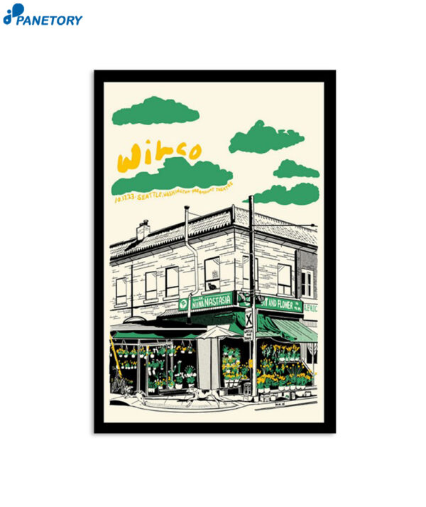 Wilco Shows Seattle Wa Paramount Theatre October 17 2023 Poster