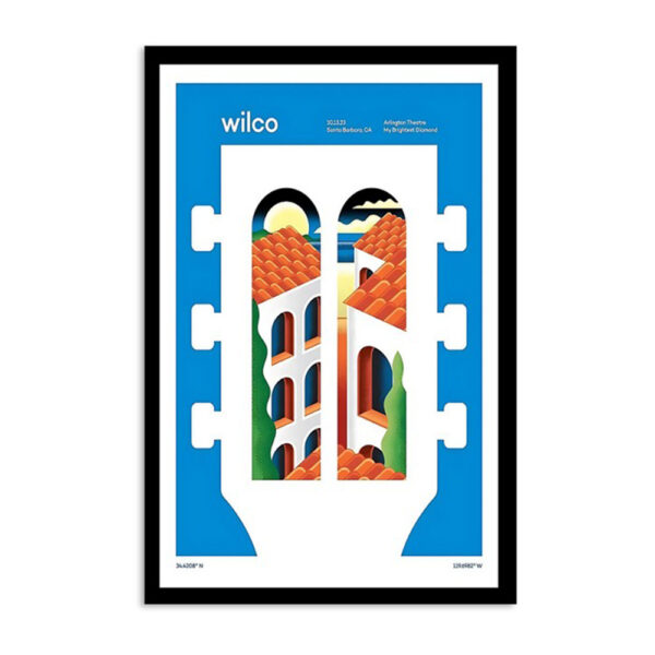 Wilco Tour In Santa Barbara Arlington Theatre Oct 13 2023 Poster