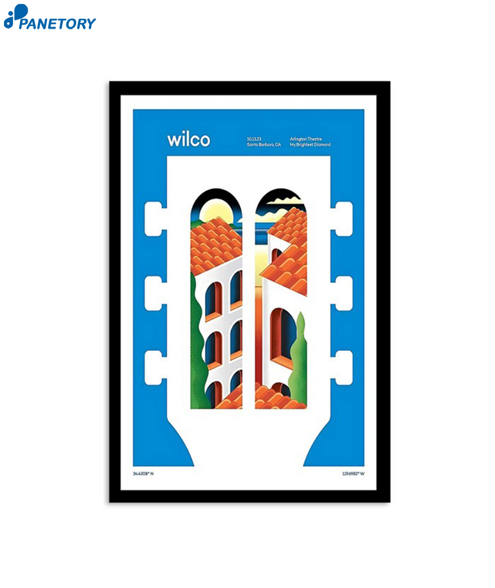 Wilco Tour In Santa Barbara Arlington Theatre Oct 13 2023 Poster