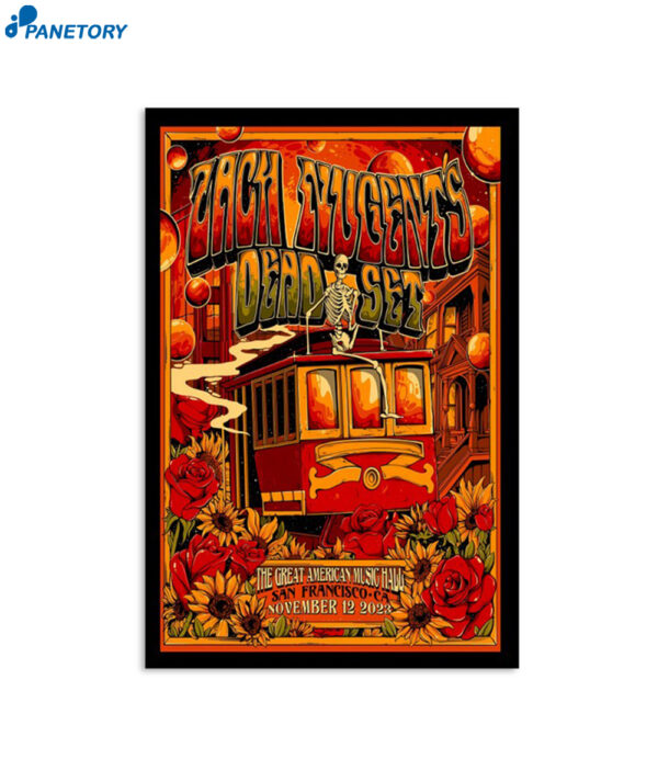 Zach Nugent's Dead Set Great American Music Hall San Francisco CA November 12 2023 Poster