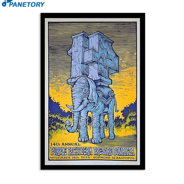 14th Annual Claypool Cellars Purple Pachyderm November 18 2023 Poster