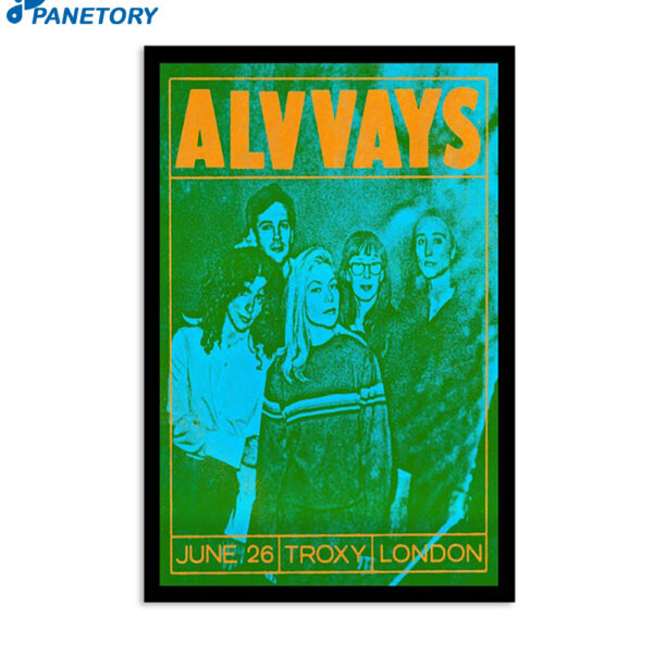Alvvays Troxy London June 26 2024 Poster