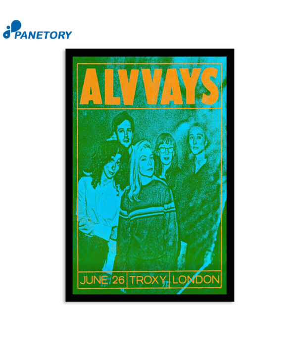 Alvvays Troxy London June 26 2024 Poster