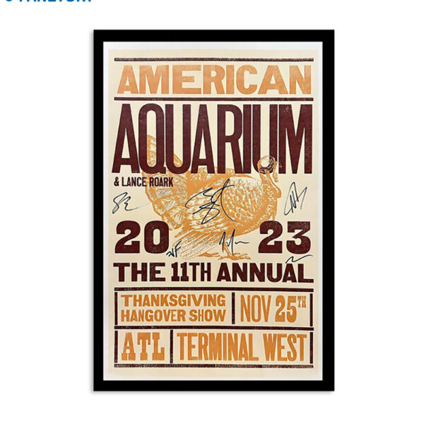 American Aquarium Show In Atlanta Ga Nov 25 2023 Poster